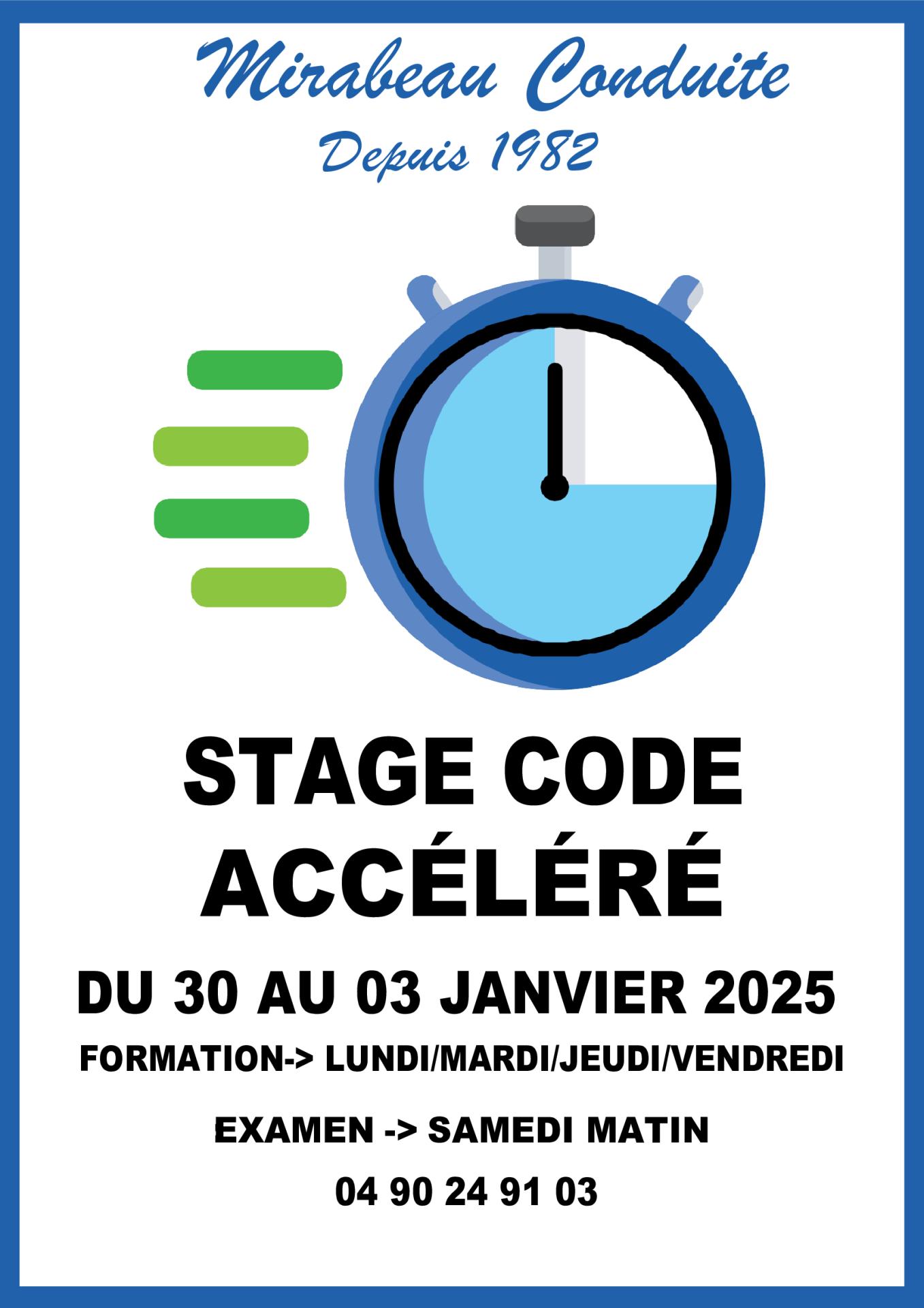 Code accelere chato decembre 2024